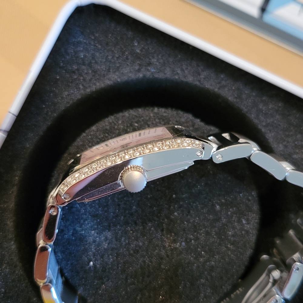 Fossil Silver Watch with Crystal Accents - Picture 6 of 10